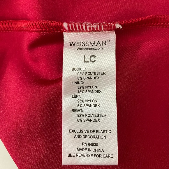 Weissman Dance dress red sequin costume Me Against The Music 12192 Child LC - Picture 15 of 16